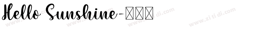 Hello Sunshine字体转换